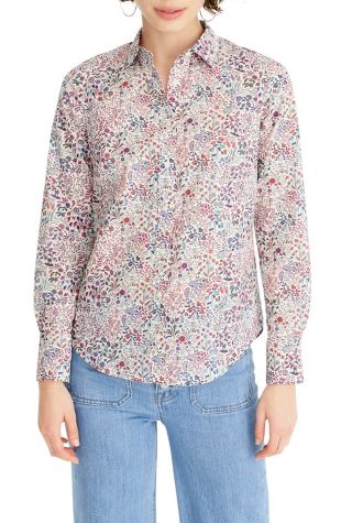 J.Crew - Pink Floral Print Shirt