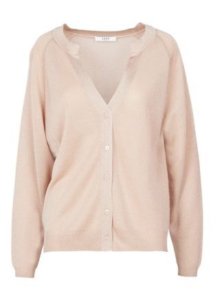 GILET COL V MAILLE FINE  NUDE