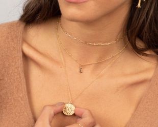 Sun medallion gold necklace, Dainty necklace, Engraved sun disc necklace, Gold coin necklace, Medal necklace, Disc gold necklace