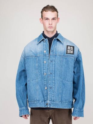 Big Fit Denim Jacket Fake Fur