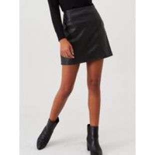 Black Leather Mini Skirt