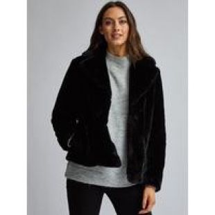 Black Faux Fur Coat