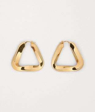 Twisted Triangle Hoop Earrings