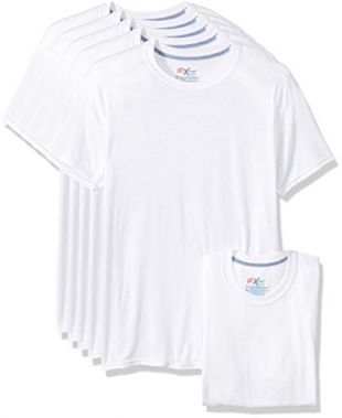 Hanes Men's 5-Pack X-Temp Comfort Cool Crewneck Undershirt, White, Large