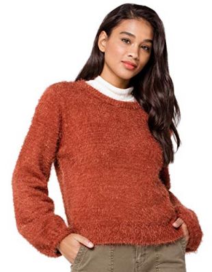 Balloon Sleeve Eyelash Sweater