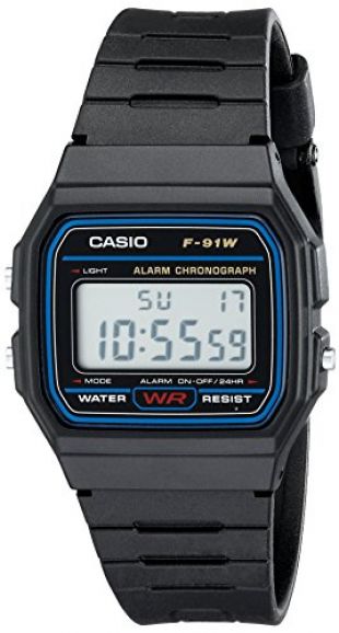 Casio Homme F91 W-1 Classique Noir Montre de Sangle de résine numérique