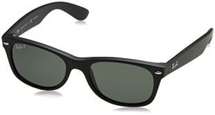 Ray-Ban Unisex-Erwachsene New Wayfarer Sonnenbrille, Schwarz (Black), 52