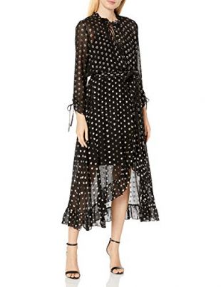 Shoshanna Damen Alena Dress Cocktailkleid, Jet/Silver, 32