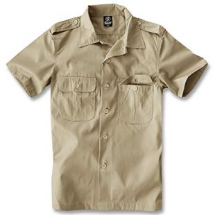 Brandit Hombres Camisa 1/2 Beige tamaño M