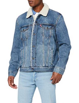 Levi's Uomo - Giacca Sherpa Type III Giacca in Jeans - Marrone - XX-Large