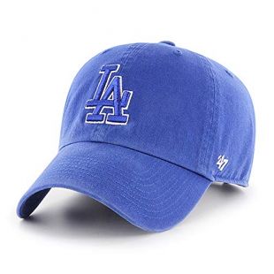 '47 Brand Los Angeles LA Dodgers Clean Up Hat Cap Royal Blue/White Outline