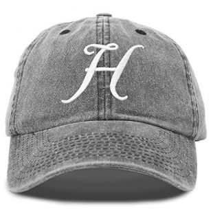 dalix - DALIX Initial Hat Letter H Black Vintage Womens Baseball Cap ...