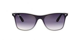 Ray-Ban Unisex-Erwachsene 0RB4440N Sonnenbrille, Schwarz (White Demi Shiny), 40.0