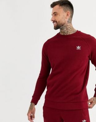 adidas Originals - Sweat-shirt avec petit logo brodé - Bordeaux | ASOS