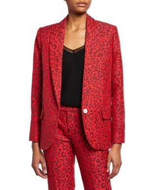 Viking Leopard-Print Jacquard Jacket