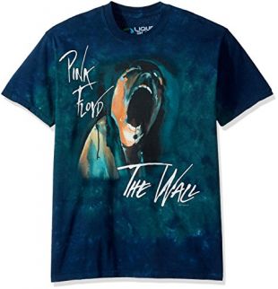 Liquid Blue Men's Pink Floyd Screaming Face Short Sleeve T-Shirt, Multi Tie Dye, Large