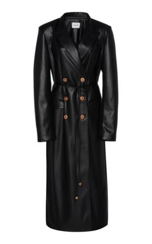 Manila Faux Leather Trench Coat