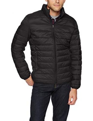 Amazon Essentials Men's Lightweight Water-Resistant Packable Puffer Jacket, Black, X-Large
