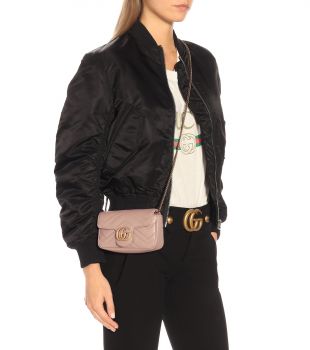 Sac à bandoulière en cuir matelassé GG Marmont Super Mini
