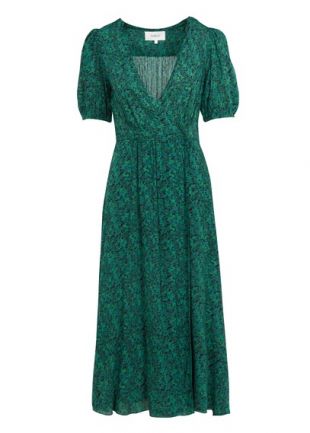 Robe Portefeuille Col V Imprimée Bodycon