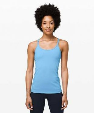 Lululemon Women's Free To Be Tank Everlux AQSK Aqua Smoke Size 8