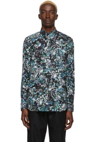 Givenchy - Black & Multicolor Floral Shirt