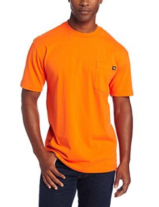 Dickies Pocket Tee S/S T-Shirt, (Orange Or), XL Uomo