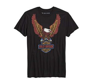 HARLEY-DAVIDSON Official Upright Eagle Slim Fit tee, Color Negro - Negro - X-Large