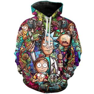 rick and morty kapuzenpullover