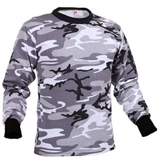 Rothco Long Sleeve Camouflage T-Shirt, City Camo, L