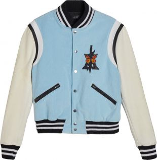 Butterfly Embroidered Varsity Jacket
