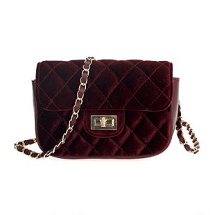 Quilted Velvet Crossbody