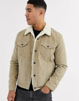 Levi's - Veste camionneur style 3's en velours côtelé avec doublure imitation peau de mouton - True chino | ASOS