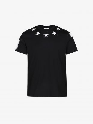 Givenchy - T shirt broderies étoiles et imprimé 74 | GIVENCHY Paris