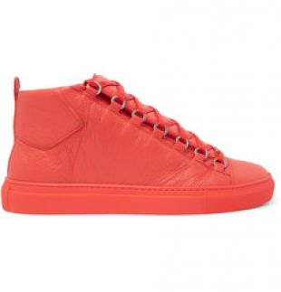 Balenciaga - Balenciaga Arena Creased Leather High Top Sneakers