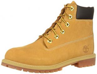 Timberland 6-inch Premium WP, Bottes & Bottines classiques Mixte Enfant, Jaune (Wheat Nubuck), 39.5 EU