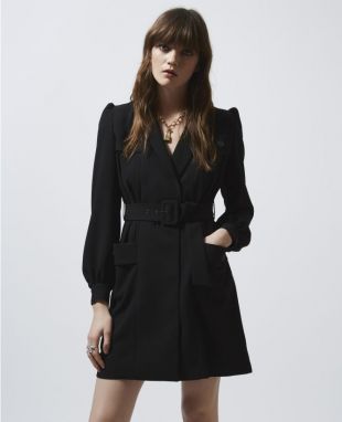 ROBE HABILLÉE ROCK NOIRE FAÇON TAILLEUR