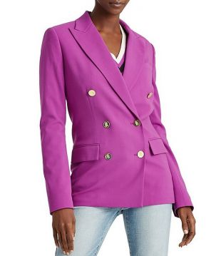 Lauren Ralph Lauren Double Breasted Wool Blend Blazer worn by Meghan McCain  on The View February 28, 2020