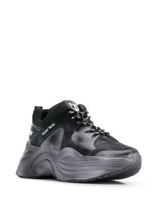 Naked Wolfe - Strack Black Leather and Suede Sneakers