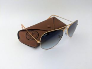 Lunettes de soleil Gold and Blue Gradient Ray-Ban Aviator - RB3025 001 3f