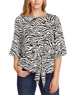 Tie-Front Keyhole Top