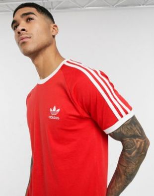 adidas Originals - California - T-shirt - Rouge | ASOS