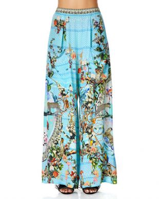 Blue Printed Trousers