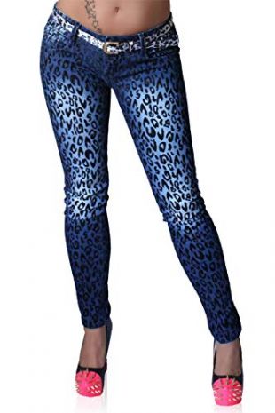 Leop­ard Print Jeans