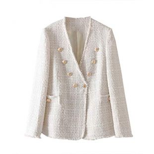paramise - White Tweed Jacket