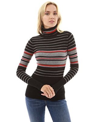 Turtleneck Striped Sweater