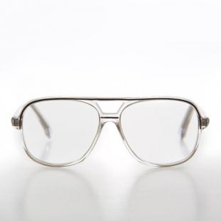Aviator Reading Glasses Clear Frame and Black Accent / 1.00 / 2.50 / 2.75 / 3.50 / 4.00 diopters - Billy