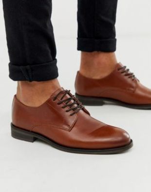 Selected Homme derby shoe in tan | ASOS