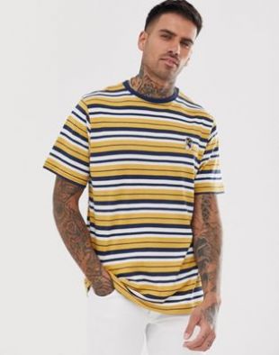 Pull&Bear Looney Tunes t-shirt in stripe with embroidery | ASOS