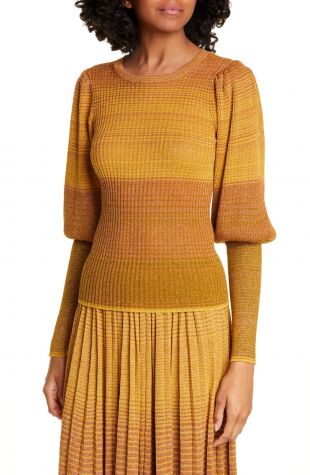 Metallic Sweater Yellow